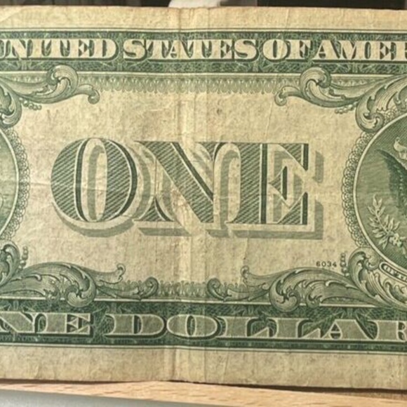 1935-F One Dollar Bank Note Pt Blue Seal Certificate Us Federal $1. Vintage - Picture 4 of 8